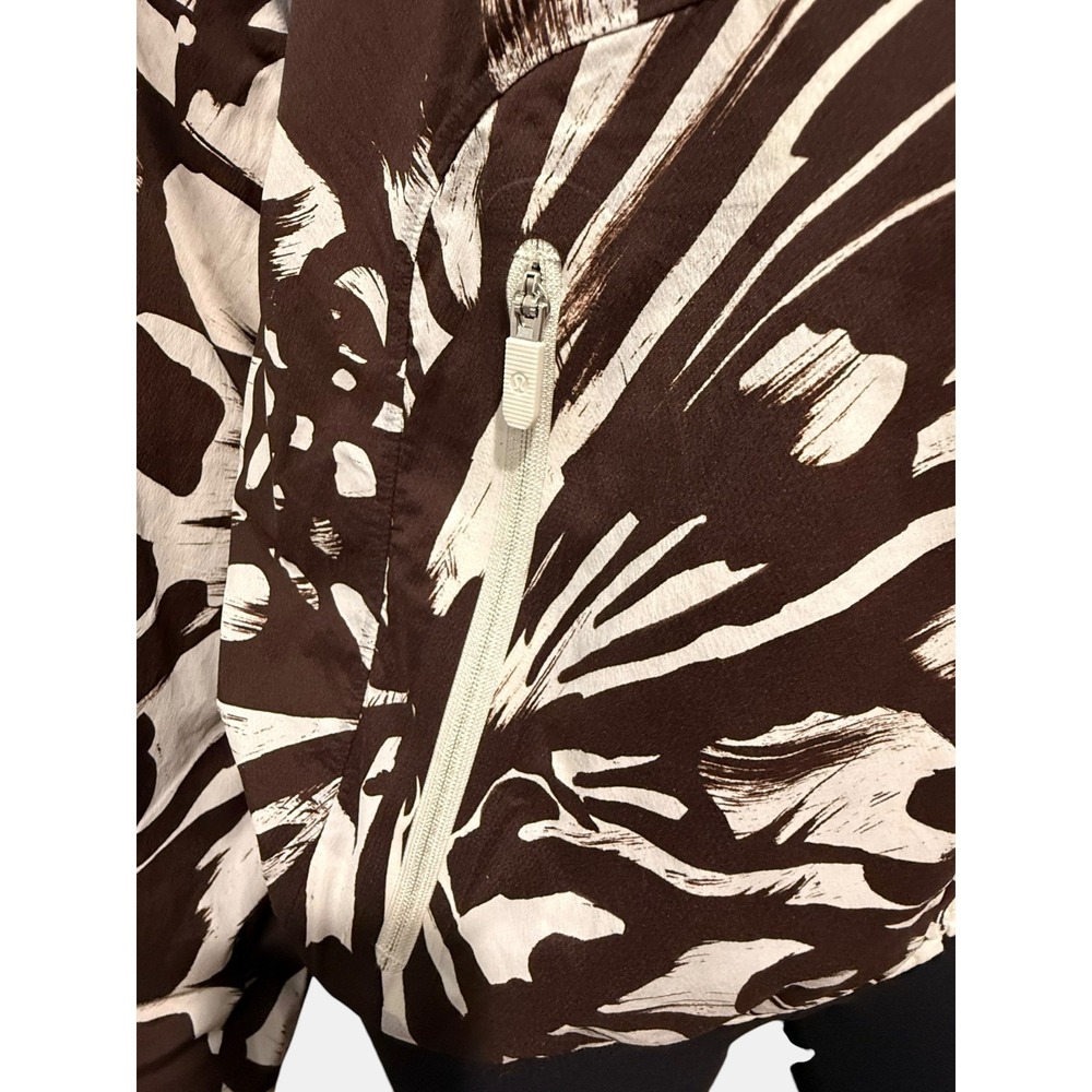 Lululemon Athletica Packable Ultralight Run Jacket Monarch Bloom Bone Espresso/6 - Picture 8 of 11